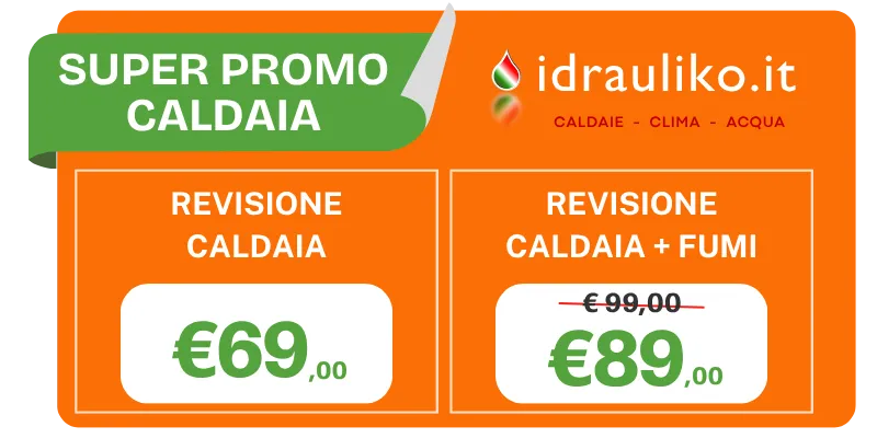 revisione caldaia con controllo fumi in promozione a 89 euro a Monza Pavia Milano