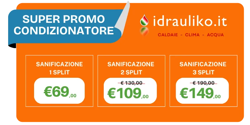 revisione e pulizia condizionatori in promozione